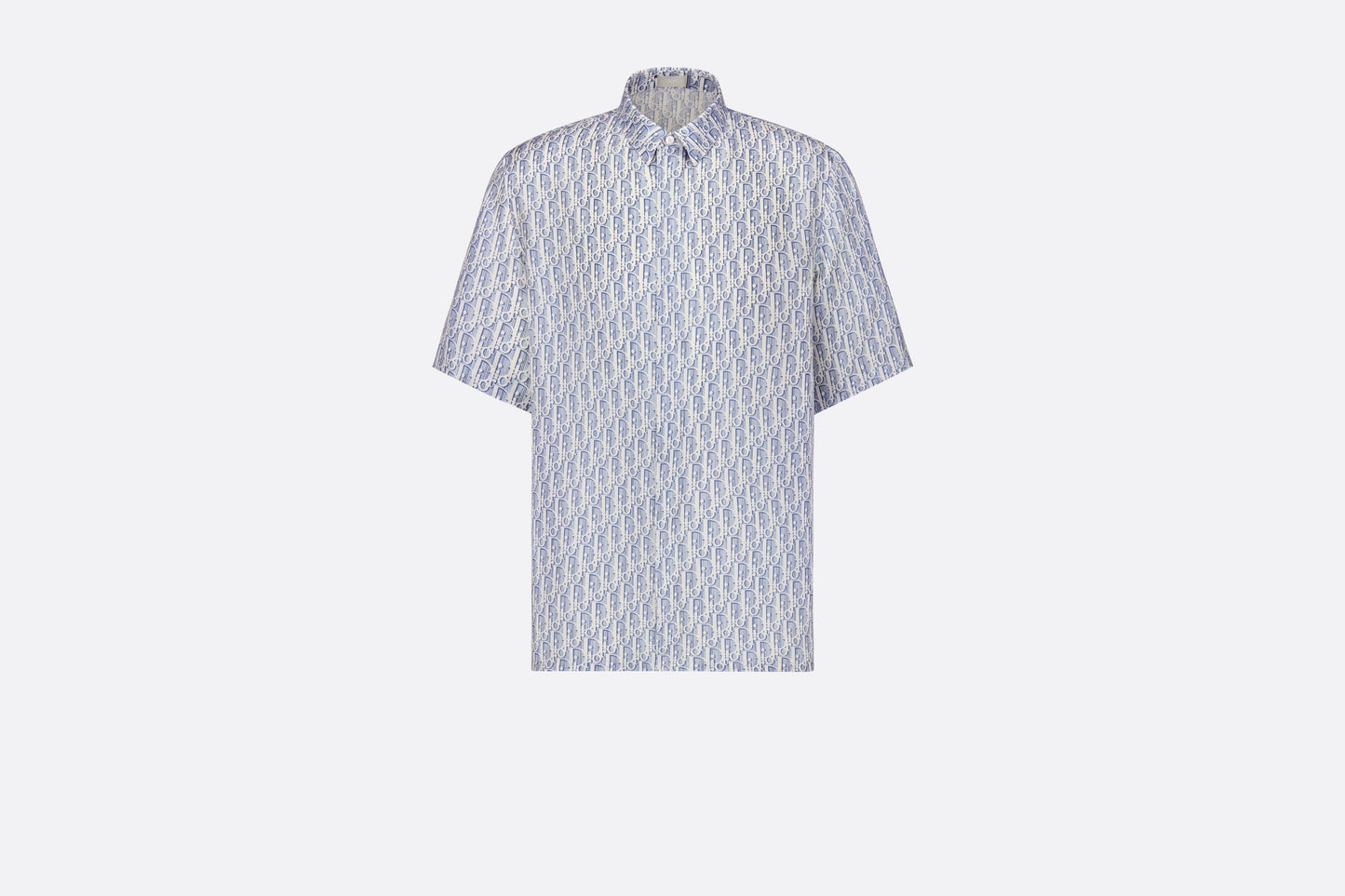 Dior Oblique Short-Sleeved Shirt • Blue Striped Silk Twill