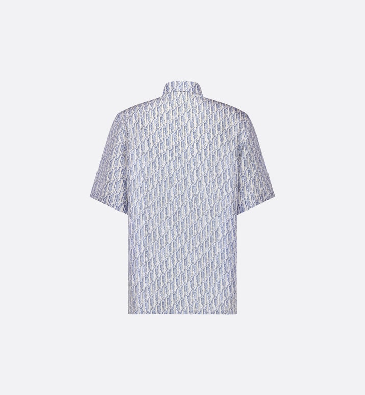 Dior Oblique Short-Sleeved Shirt • Blue Striped Silk Twill