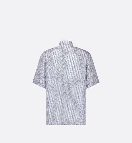 Dior Oblique Short-Sleeved Shirt • Blue Striped Silk Twill