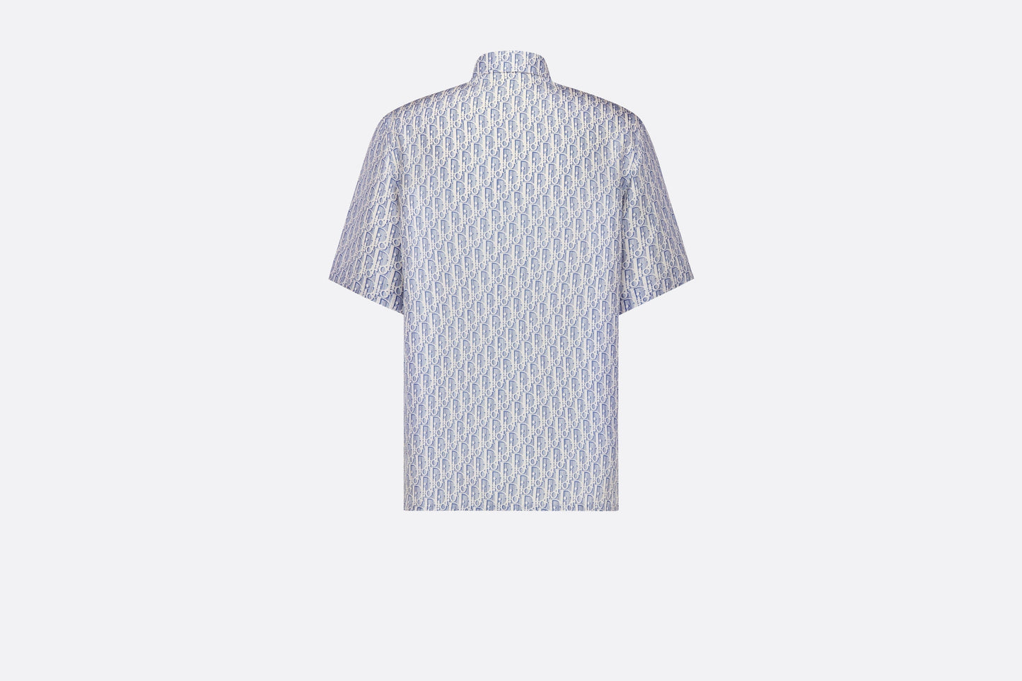 Dior Oblique Short-Sleeved Shirt • Blue Striped Silk Twill