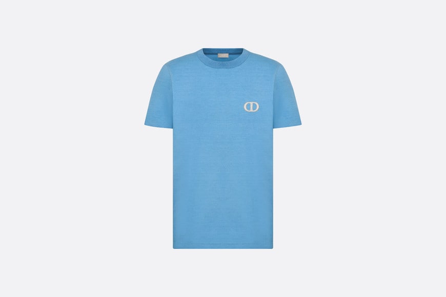 CD Icon T-Shirt • Blue Organic Cotton Jersey