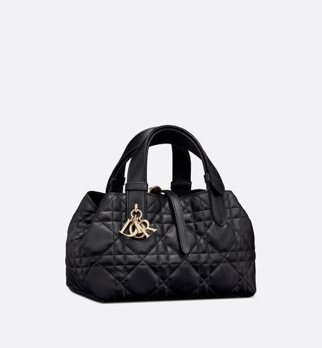 Small Dior Toujours Bag • Black Macrocannage Calfskin
