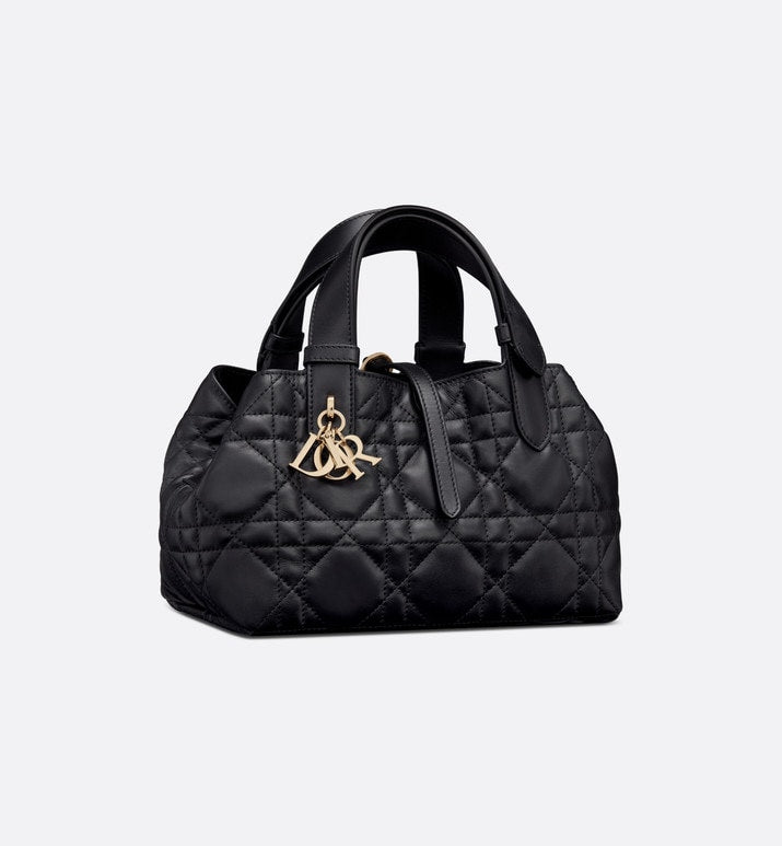 Small Dior Toujours Bag • Black Macrocannage Calfskin