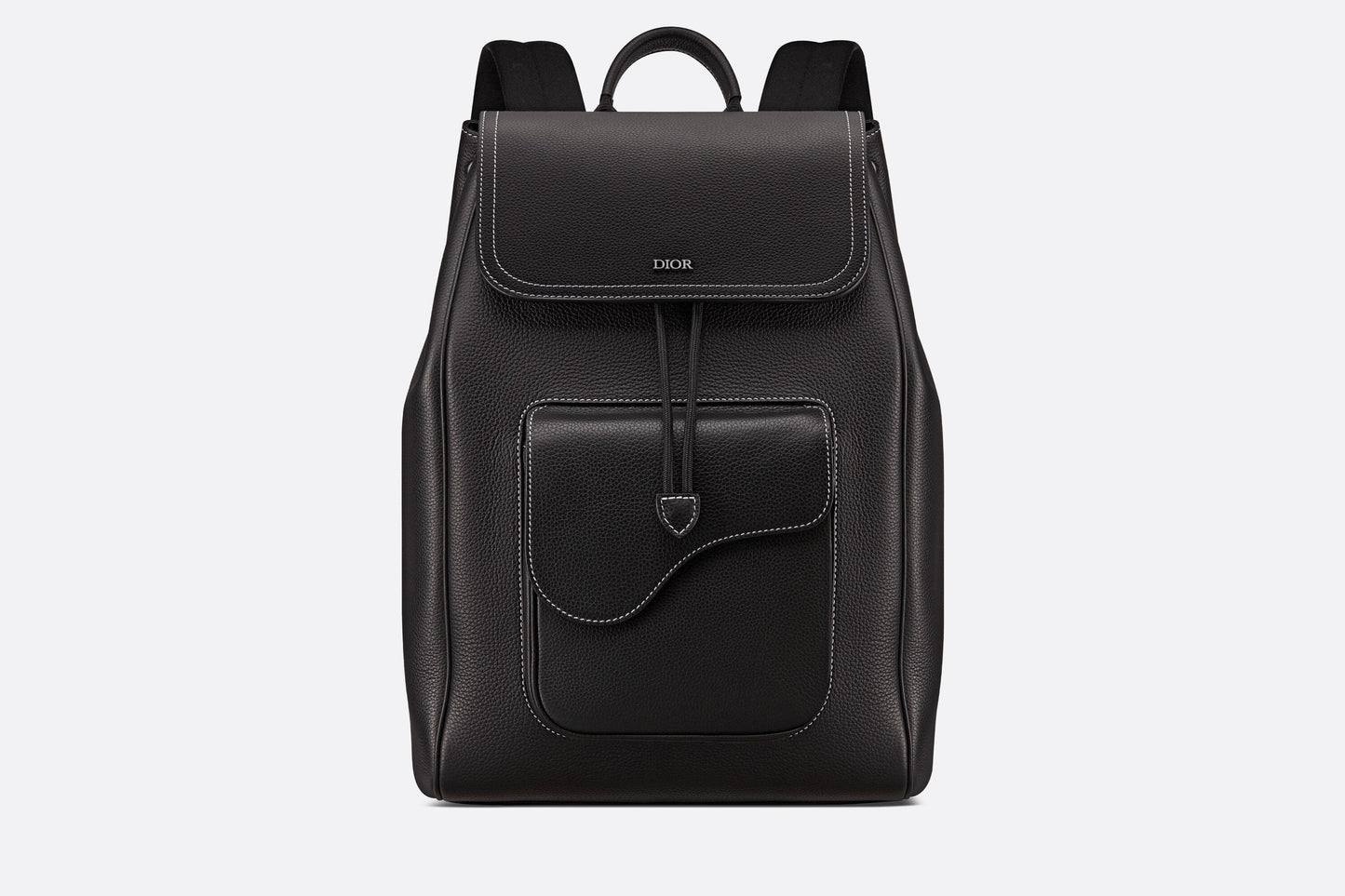 Saddle Backpack • Black Grained Calfskin