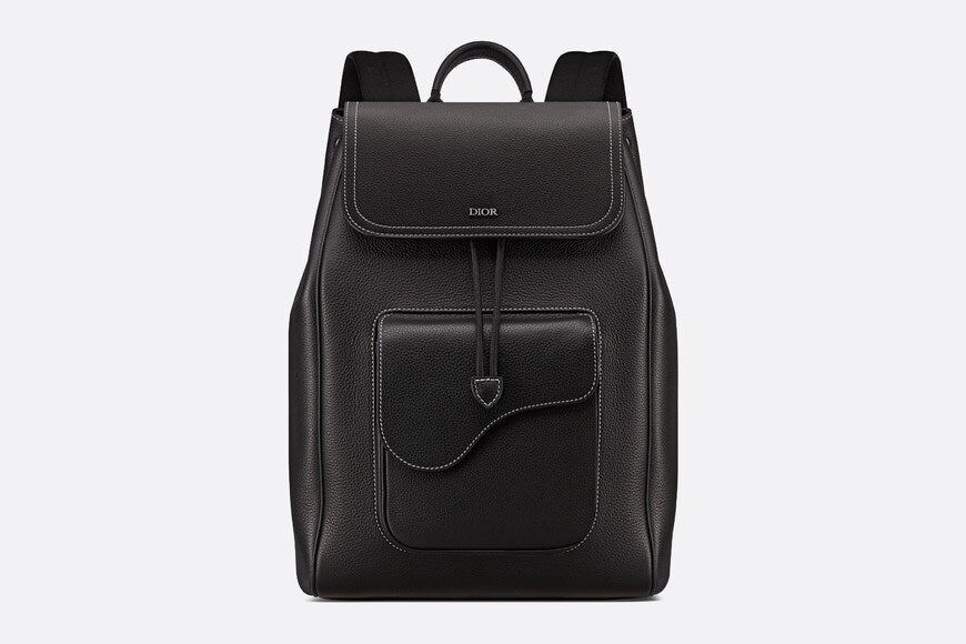 Saddle Backpack • Black Grained Calfskin