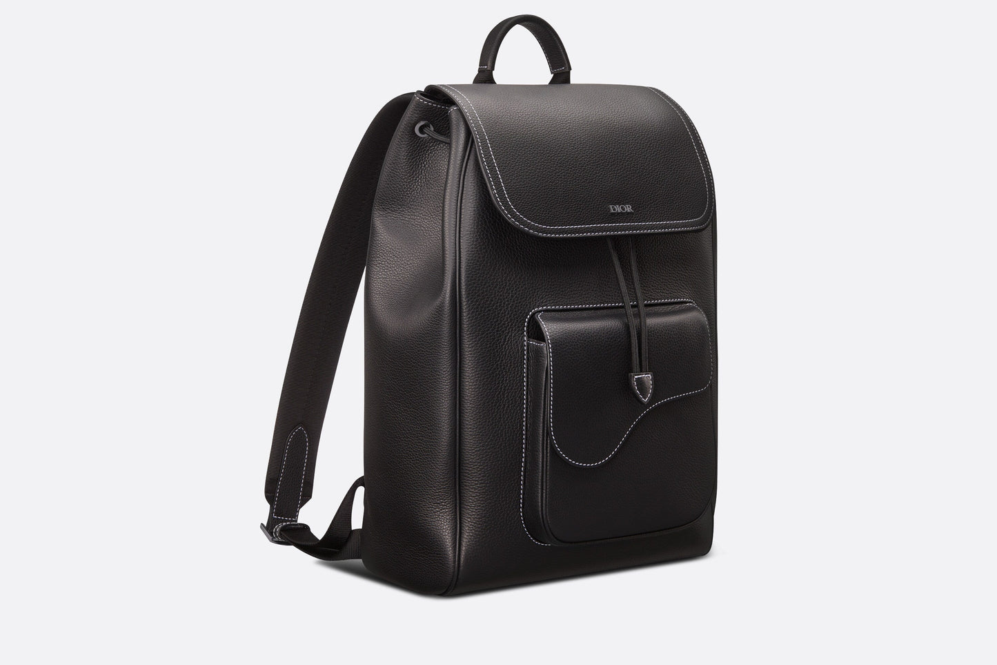 Saddle Backpack • Black Grained Calfskin