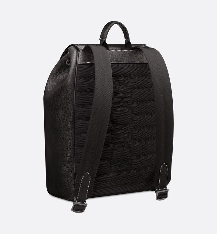 Saddle Backpack • Black Grained Calfskin