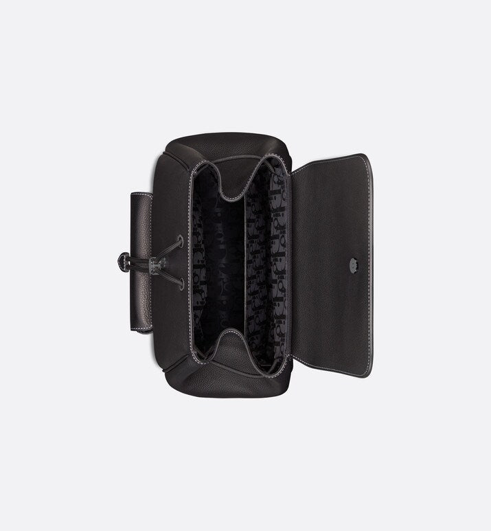 Saddle Backpack • Black Grained Calfskin