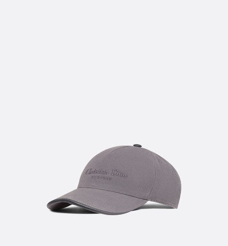 Christian Dior Couture Baseball Cap • Anthracite Gray Cotton Canvas