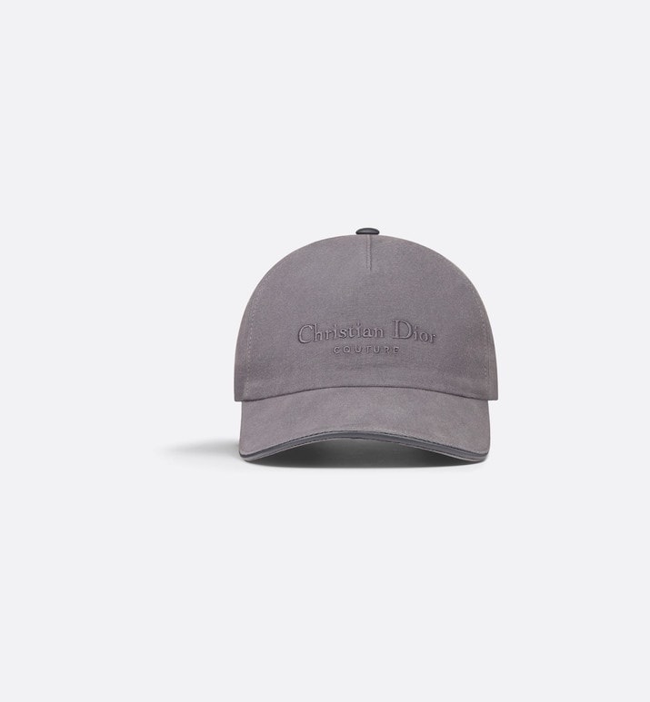 Christian Dior Couture Baseball Cap • Anthracite Gray Cotton Canvas