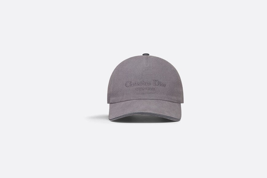 Christian Dior Couture Baseball Cap • Anthracite Gray Cotton Canvas
