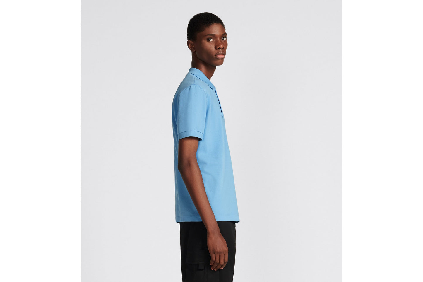 CD Icon Polo Shirt • Blue Cotton Piqué