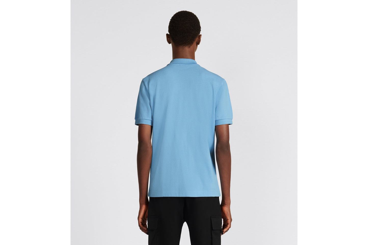 CD Icon Polo Shirt • Blue Cotton Piqué