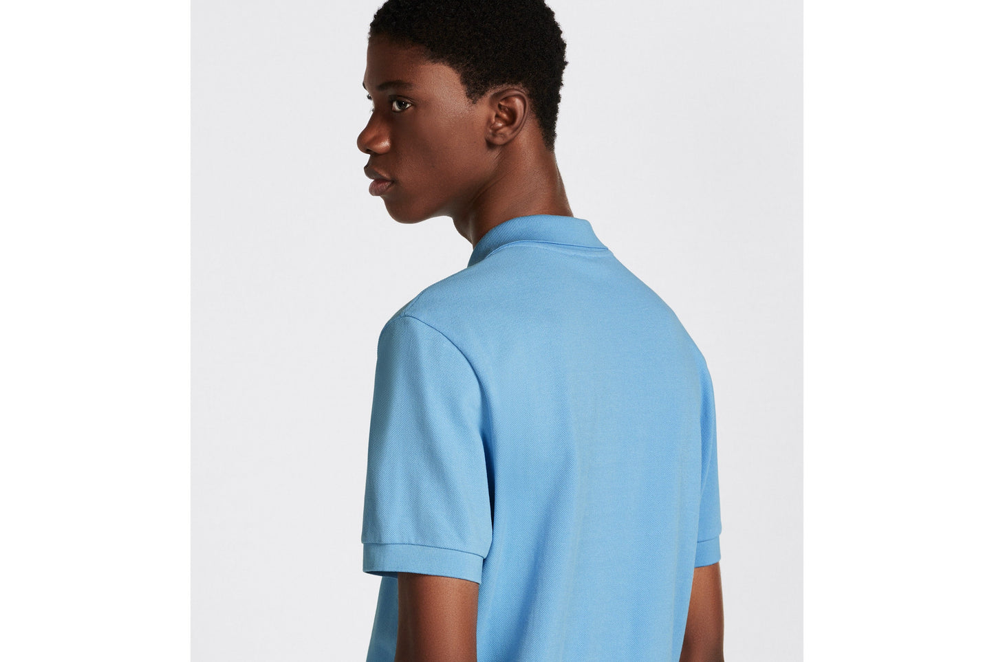 CD Icon Polo Shirt • Blue Cotton Piqué