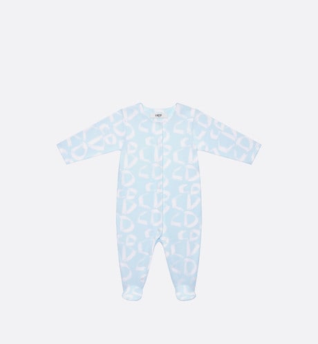 Newborn Gift Set • Light Blue Cotton Jersey with Ivory Revisited CD Motif