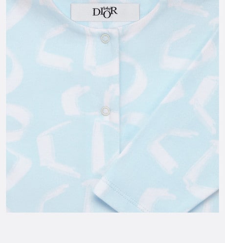 Newborn Gift Set • Light Blue Cotton Jersey with Ivory Revisited CD Motif