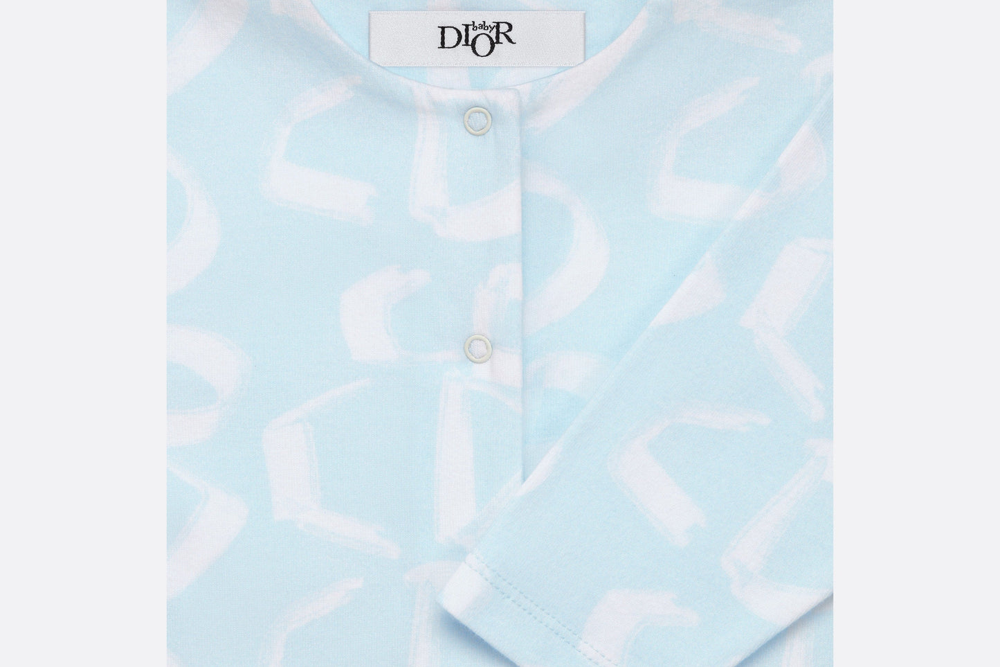 Newborn Gift Set • Light Blue Cotton Jersey with Ivory Revisited CD Motif