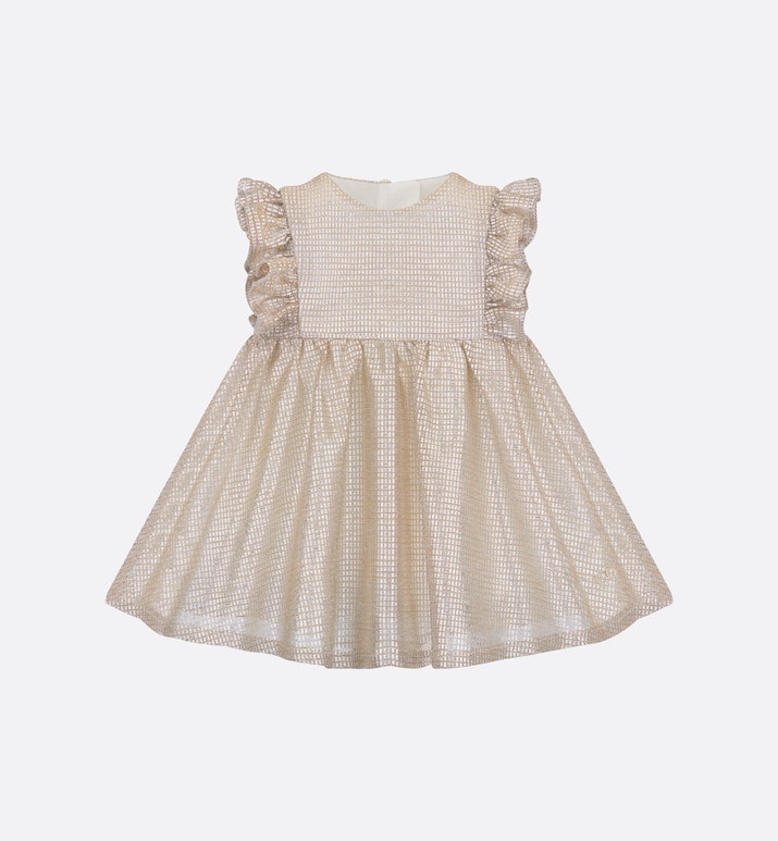 Baby Flared Dress • Pale Gold-Tone Knit