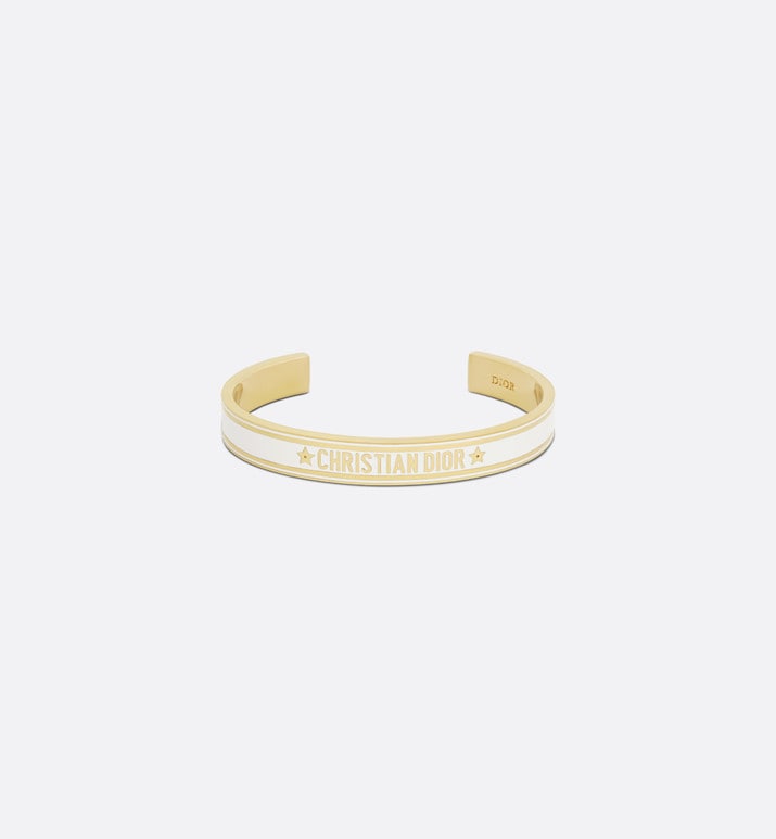 Dior Code Bangle • Gold-Finish Metal and White Lacquer