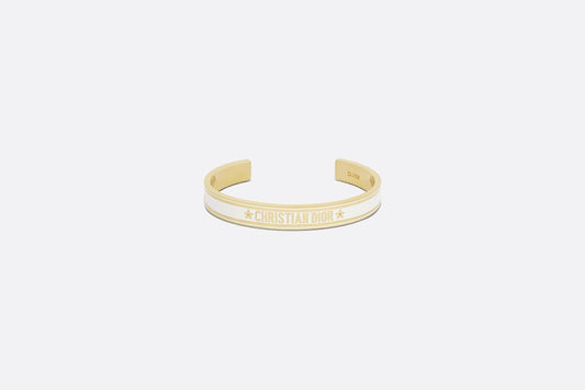 Dior Code Bangle • Gold-Finish Metal and White Lacquer