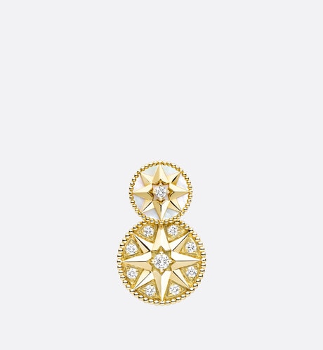 Rose Des Vents Earring • Yellow Gold, Diamonds and Mother-of-Pearl