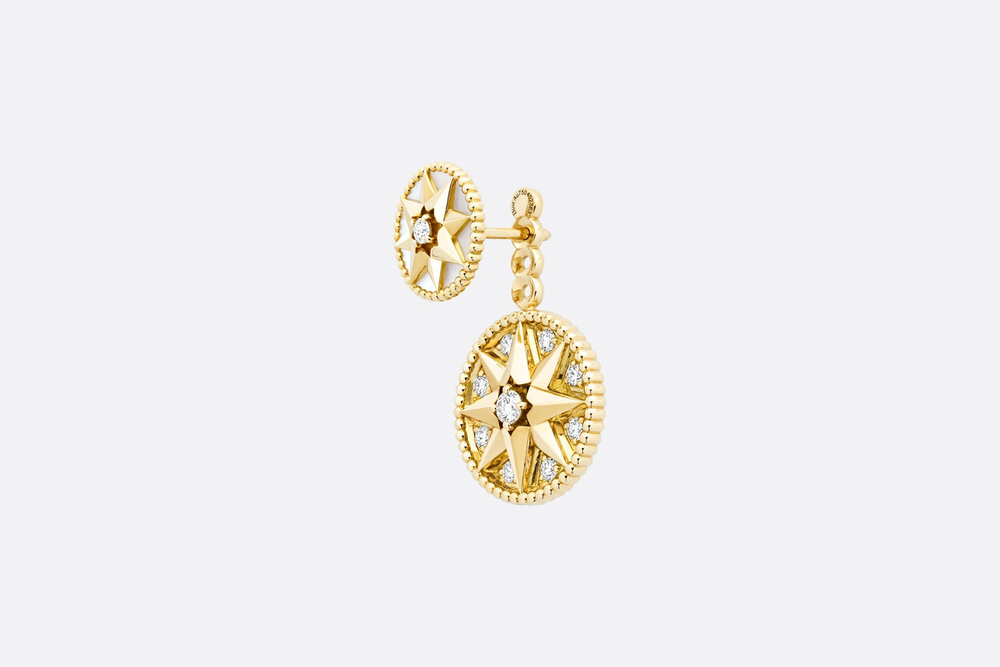 Rose Des Vents Earring • Yellow Gold, Diamonds and Mother-of-Pearl