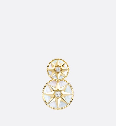 Rose Des Vents Earring • Yellow Gold, Diamonds and Mother-of-Pearl