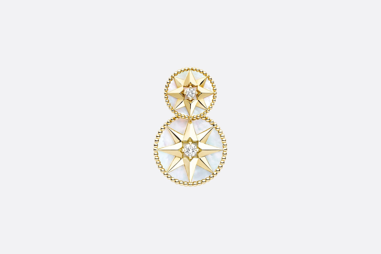 Rose Des Vents Earring • Yellow Gold, Diamonds and Mother-of-Pearl