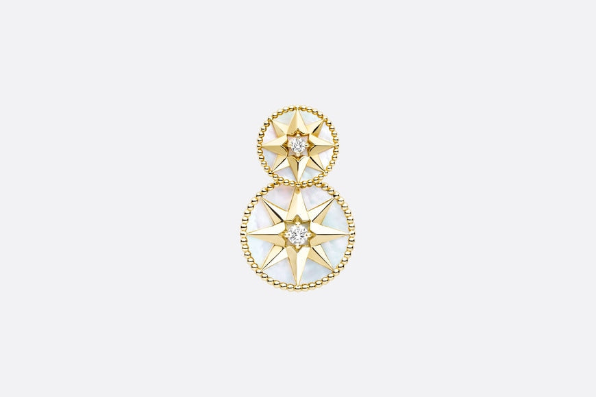 Rose Des Vents Earring • Yellow Gold, Diamonds and Mother-of-Pearl