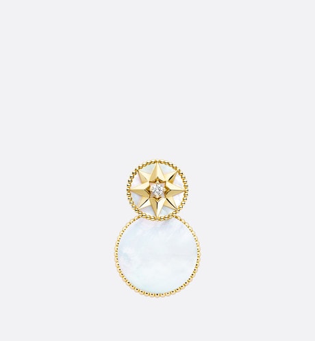 Rose Des Vents Earring • Yellow Gold, Diamonds and Mother-of-Pearl