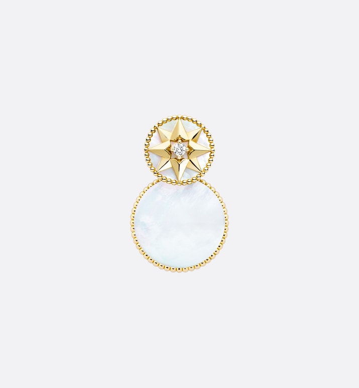Rose Des Vents Earring • Yellow Gold, Diamonds and Mother-of-Pearl