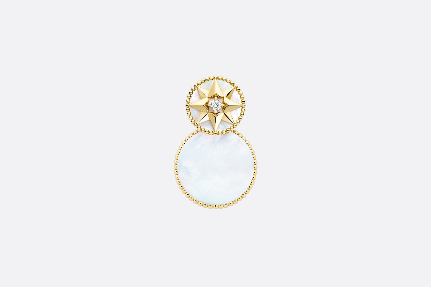 Rose Des Vents Earring • Yellow Gold, Diamonds and Mother-of-Pearl