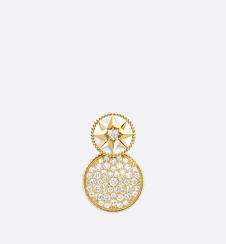 Rose Des Vents Earring • Yellow Gold, Diamonds and Mother-of-Pearl