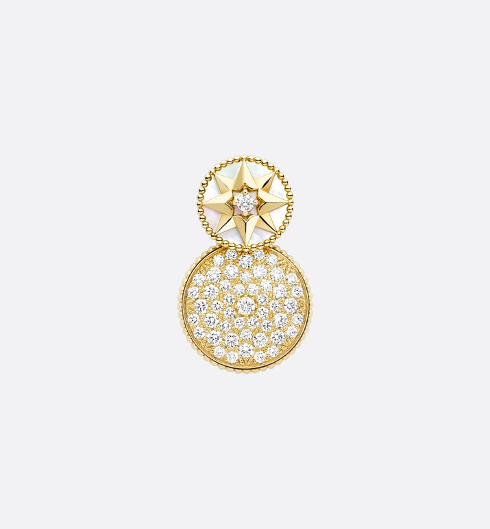 Rose Des Vents Earring • Yellow Gold, Diamonds and Mother-of-Pearl