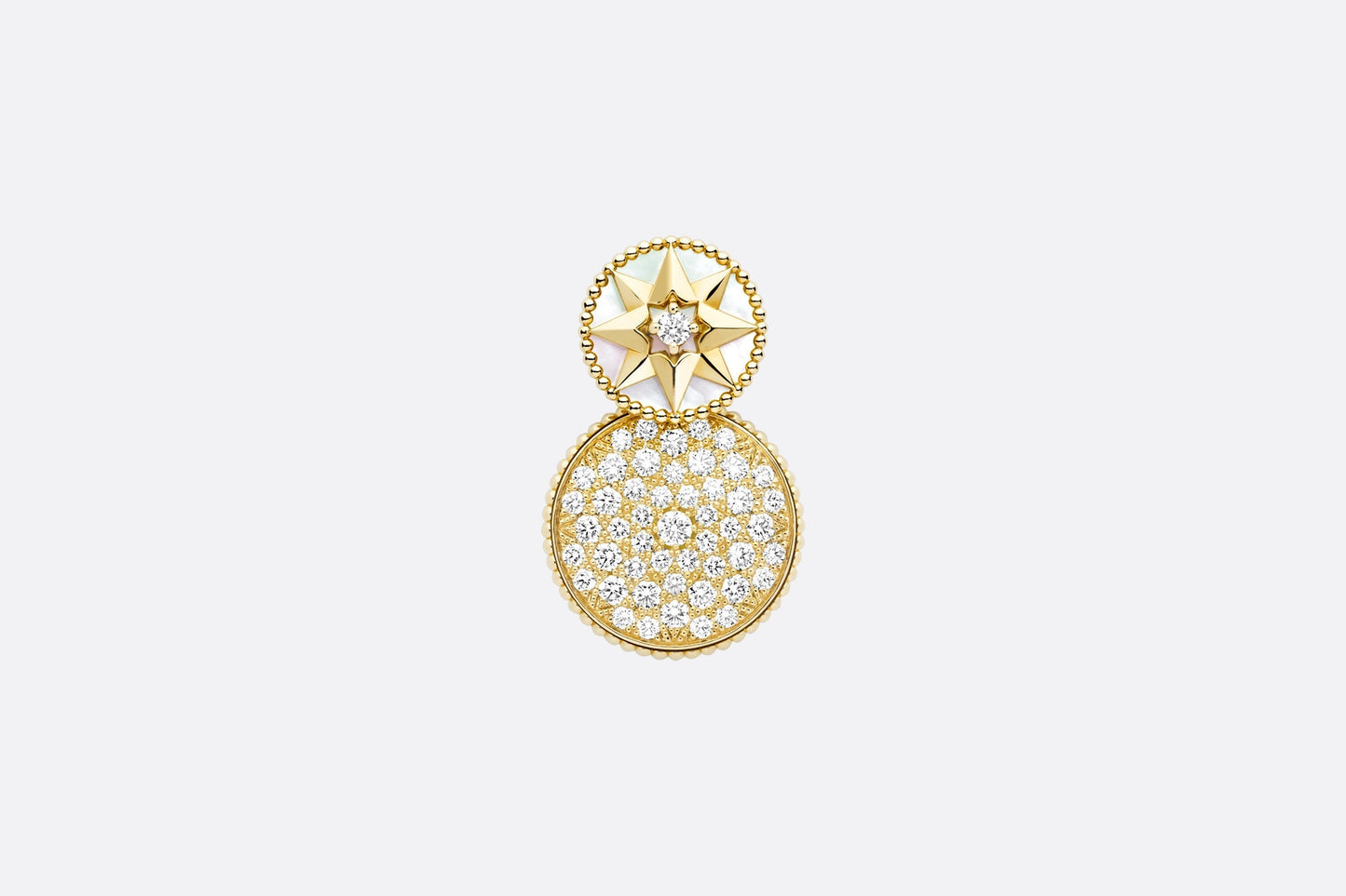 Rose Des Vents Earring • Yellow Gold, Diamonds and Mother-of-Pearl