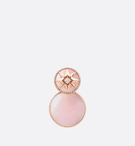 Rose Des Vents Earring • Pink Gold, Diamonds and Pink Opal