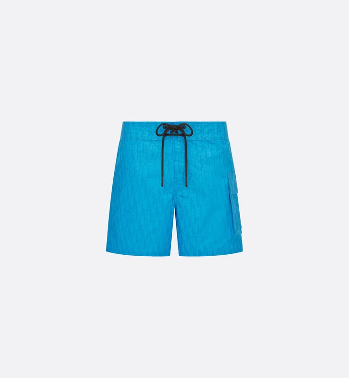 Dior Oblique Swim Shorts • Blue Technical Fabric
