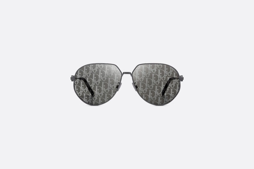 CD Link A1U • Gray Mirrored Pilot Sunglasses with Dior Oblique Motif