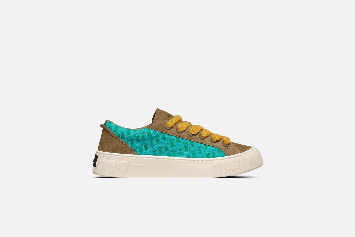 B33 Sneaker - LIMITED AND NUMBERED EDITION - with Digital Twin • Turquoise Dior Oblique Mohair and Brown Suede