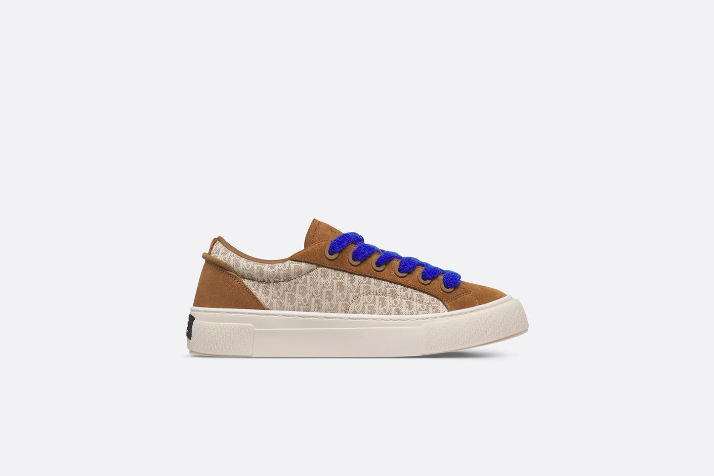 B33 Sneaker • Brown and Cream Dior Oblique Jacquard and Brown Suede