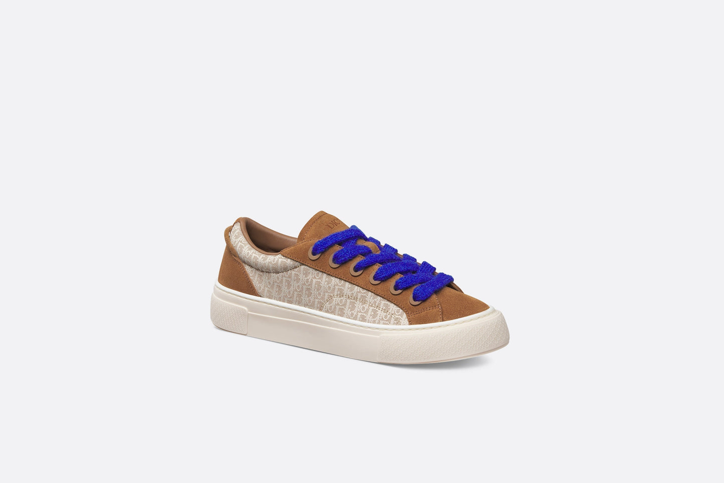 B33 Sneaker • Brown and Cream Dior Oblique Jacquard and Brown Suede