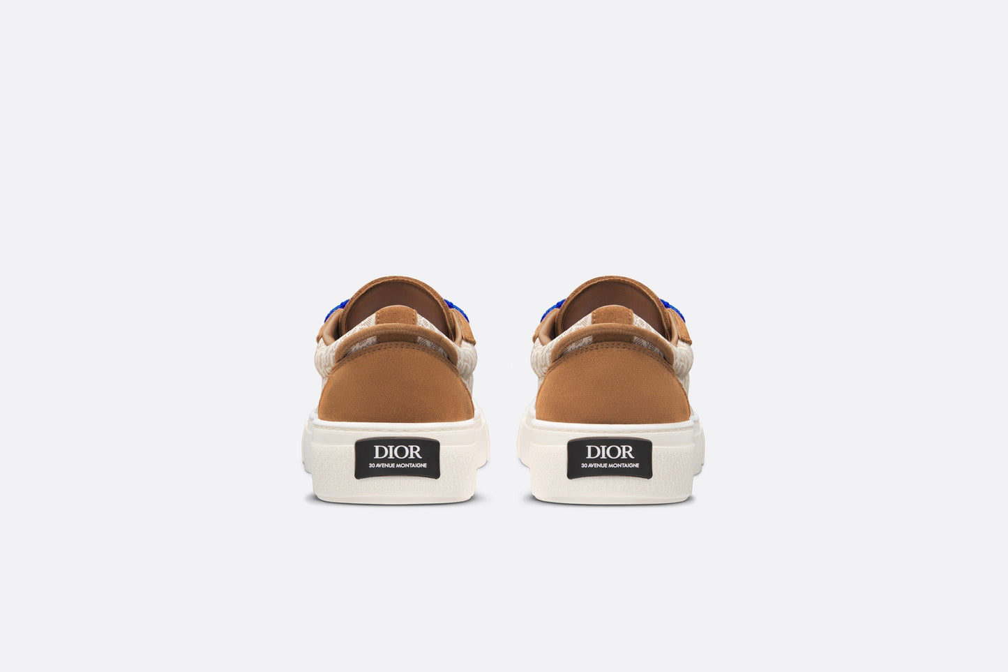 B33 Sneaker • Brown and Cream Dior Oblique Jacquard and Brown Suede