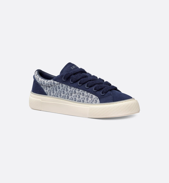 B33 Sneaker • Navy Blue Dior Oblique Jacquard and Suede