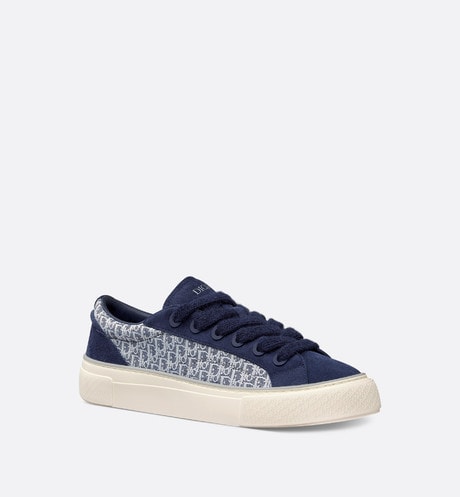 B33 Sneaker • Navy Blue Dior Oblique Jacquard and Suede