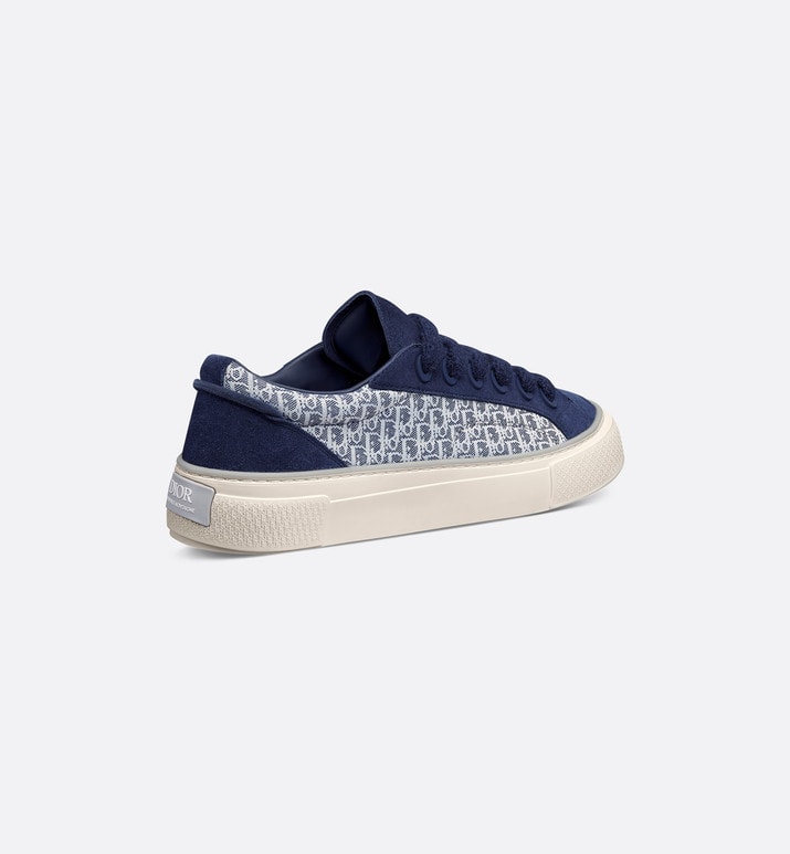 B33 Sneaker • Navy Blue Dior Oblique Jacquard and Suede