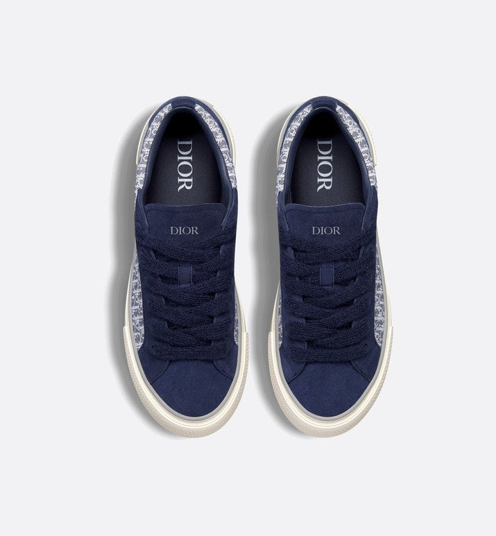 B33 Sneaker • Navy Blue Dior Oblique Jacquard and Suede