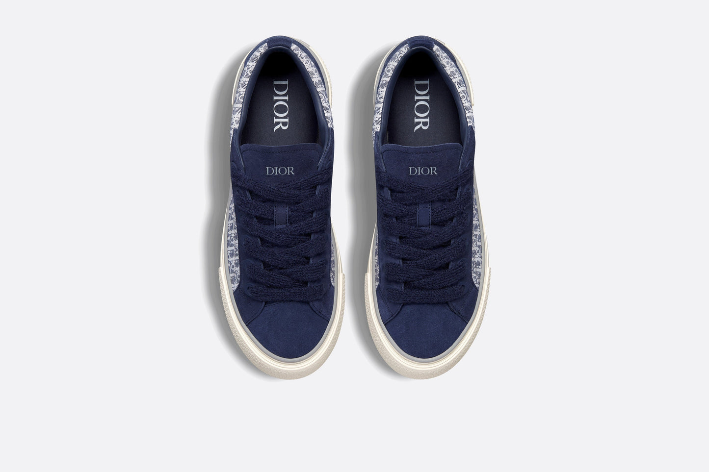 B33 Sneaker • Navy Blue Dior Oblique Jacquard and Suede