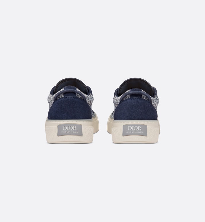 B33 Sneaker • Navy Blue Dior Oblique Jacquard and Suede