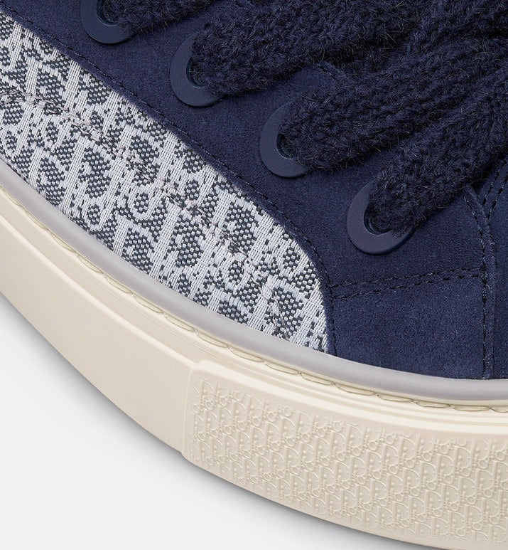 B33 Sneaker • Navy Blue Dior Oblique Jacquard and Suede