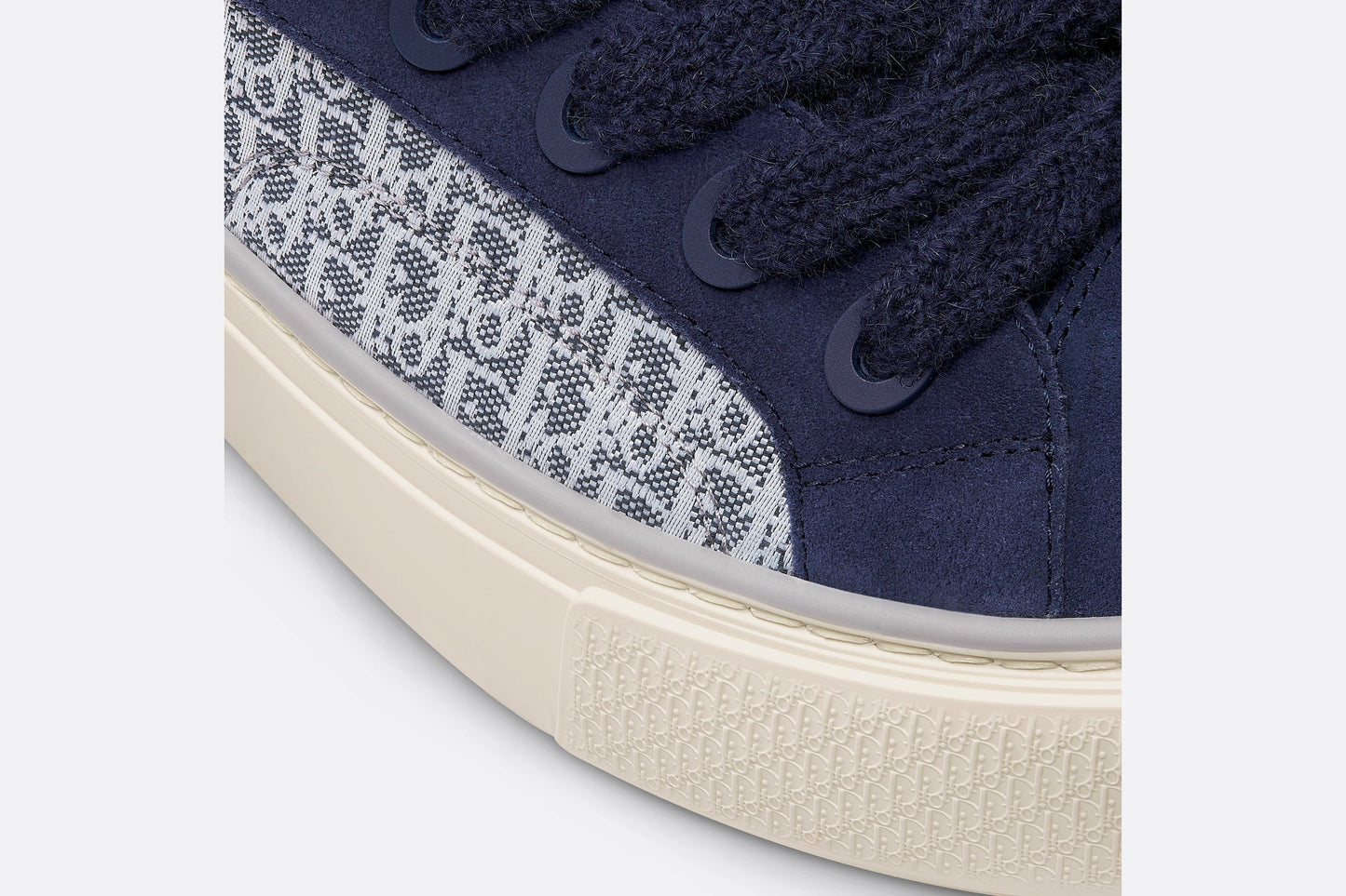 B33 Sneaker • Navy Blue Dior Oblique Jacquard and Suede
